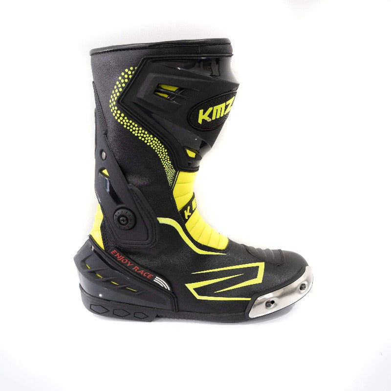 Botas Moto Kuwait Negro/Verde Fluor KMZ - Rideshop