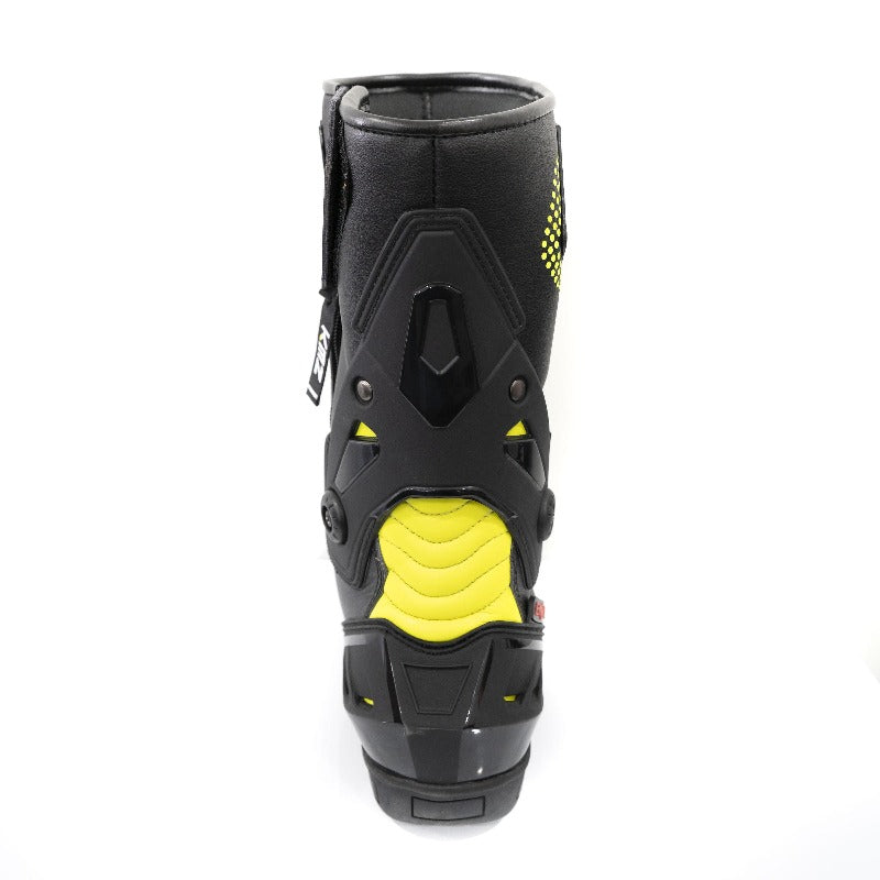 Botas Moto Kuwait Negro/Verde Fluor KMZ - Rideshop