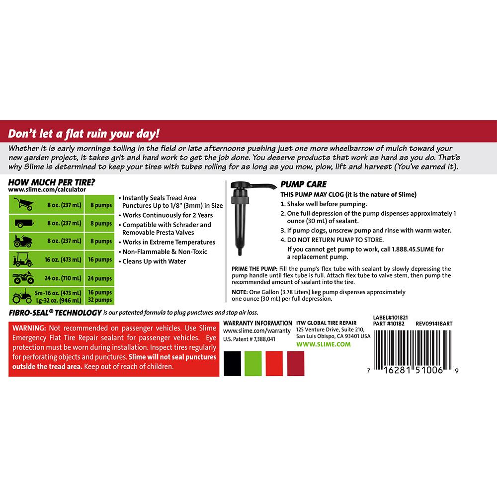 Slime Sellador Para Cámara 1 Galón Rojo - Rideshop