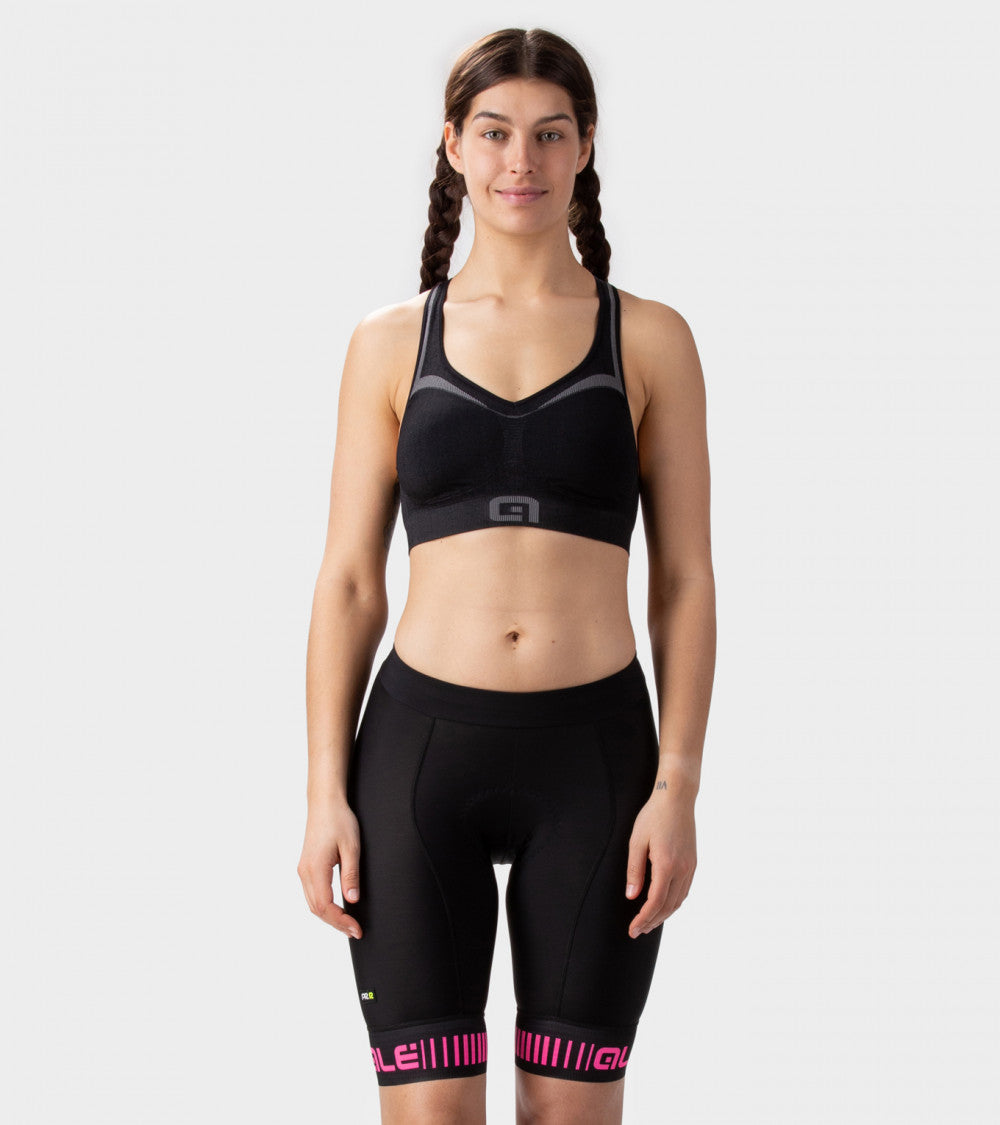 Ale Shorts Pr-R Strada Neg/Fucsia Mujer - Rideshop