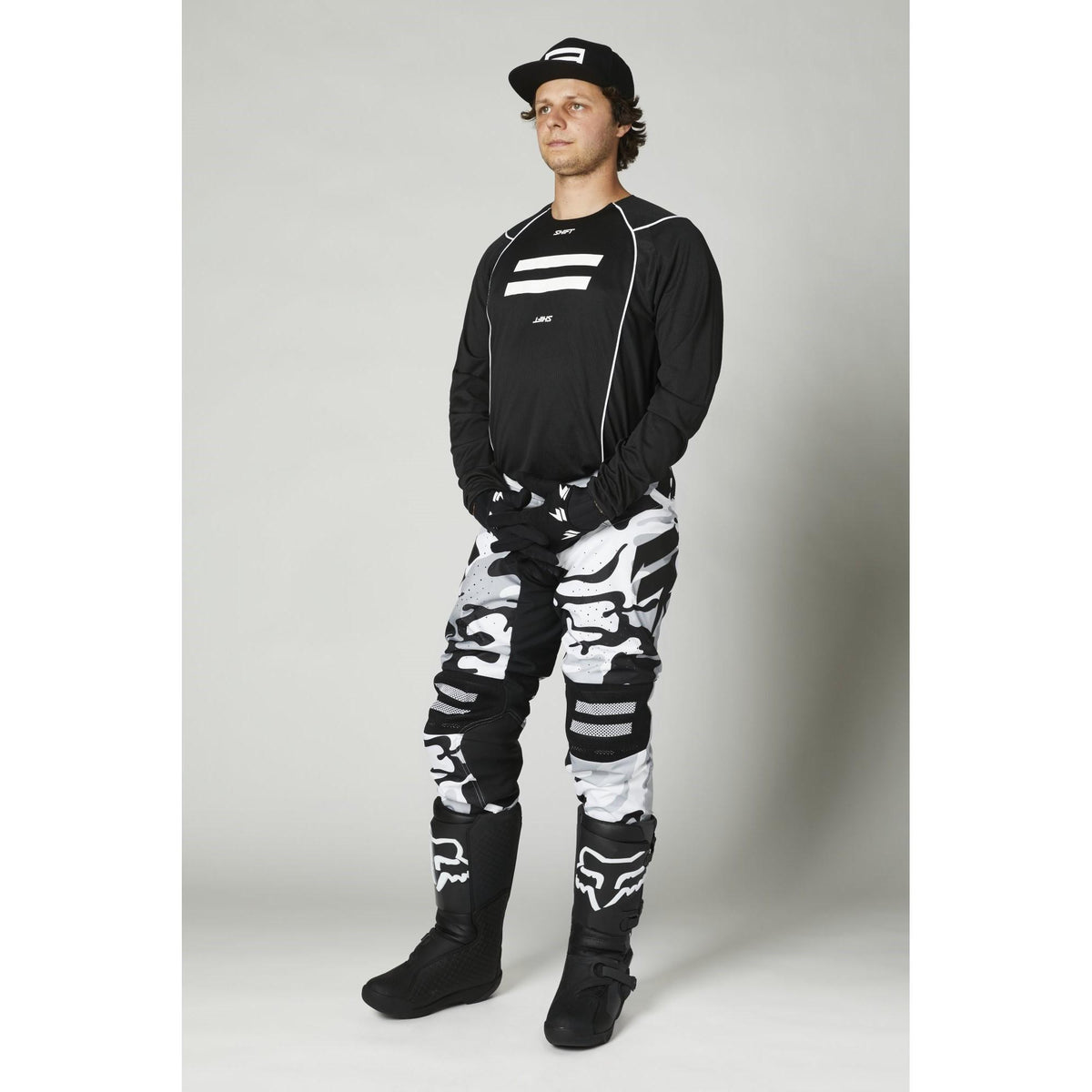 Polera Moto Whit3 Label G.I. Fro Negro Shift - Rideshop