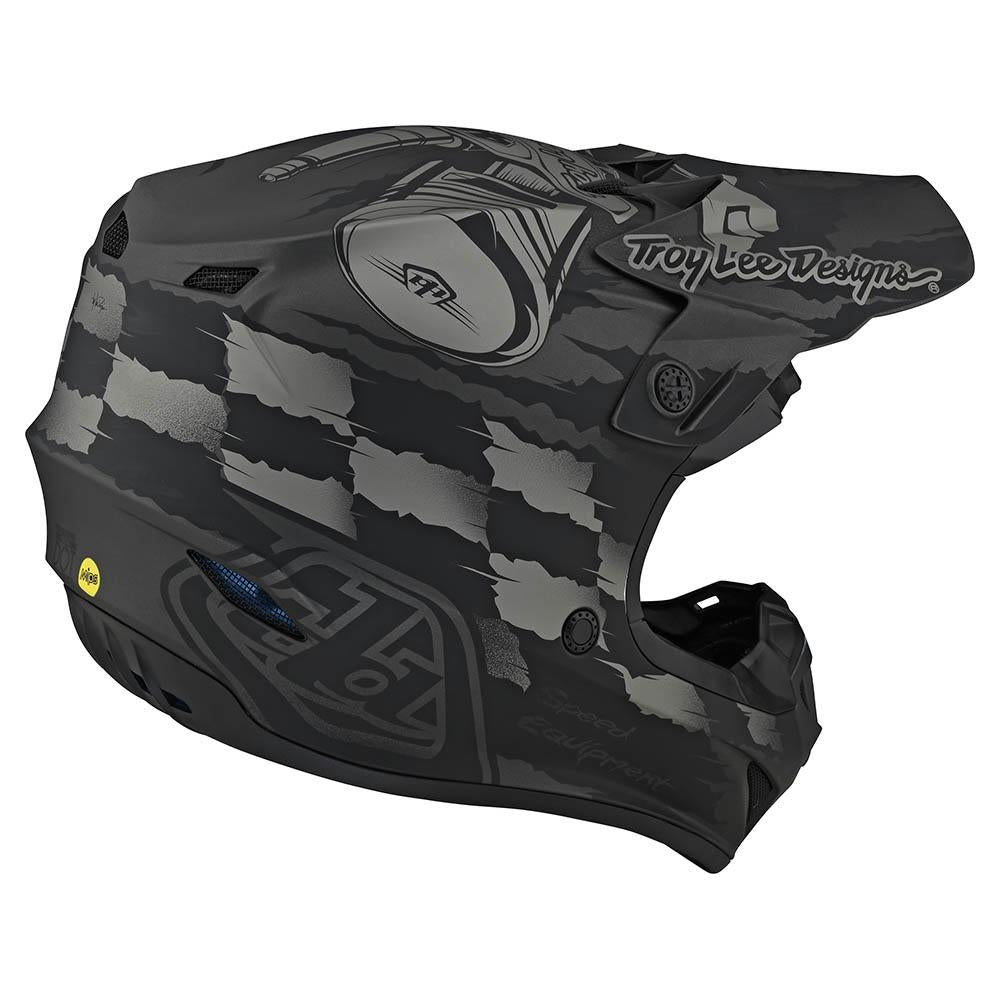 Casco de Moto Se4 Polyacrylite Strike Negro/Gris Troy Lee Designs - Rideshop