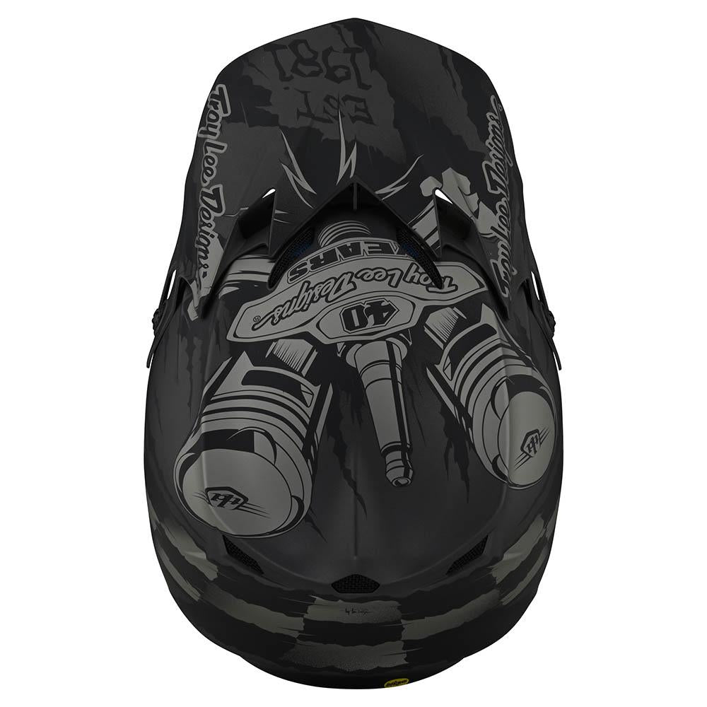 Casco de Moto Se4 Polyacrylite Strike Negro/Gris Troy Lee Designs - Rideshop