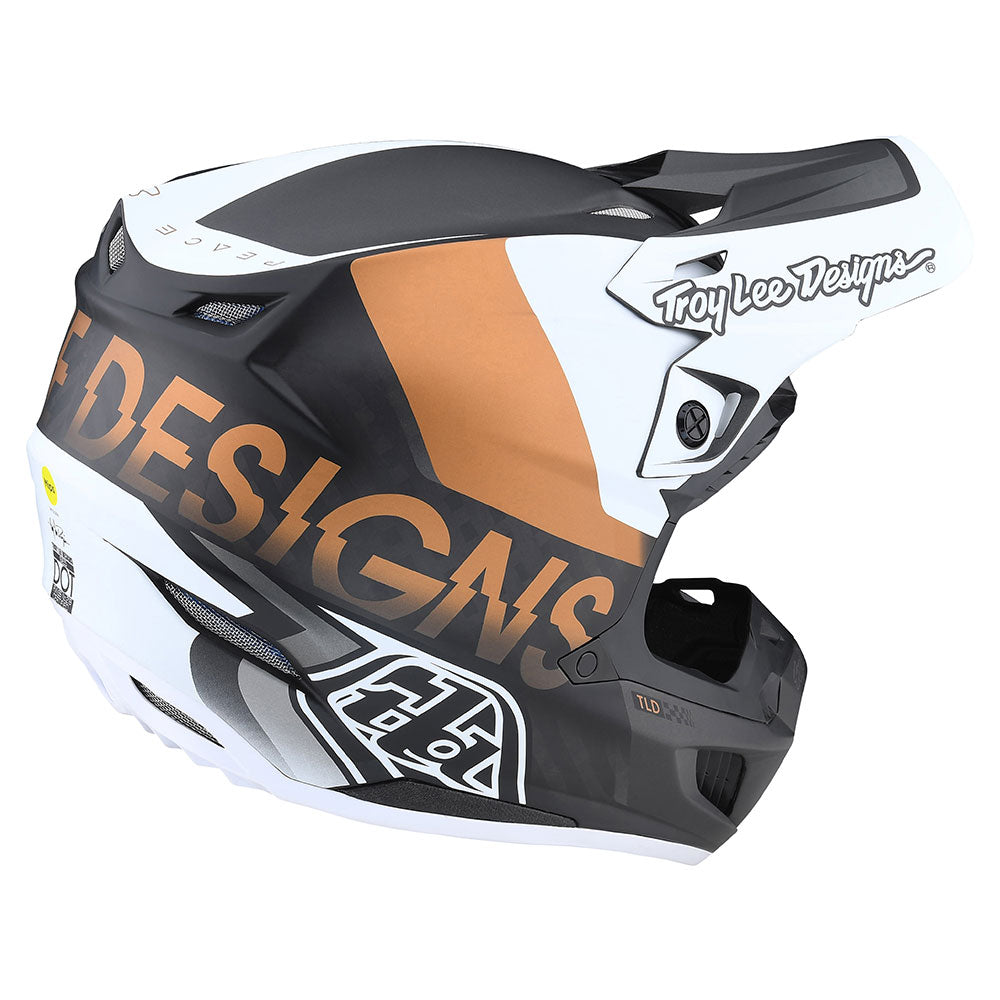 Troy Lee Designs Casco de Moto Se5 Carbon Mips Qualifier Blanco / Bronce - Rideshop