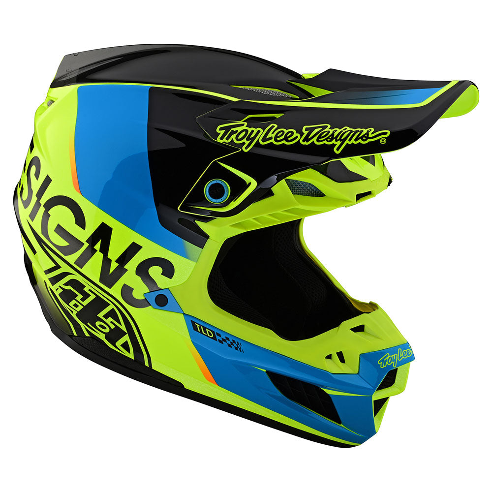 Troy Lee Designs Casco de Moto SE5 Composite Qualifier Amarillo - Rideshop
