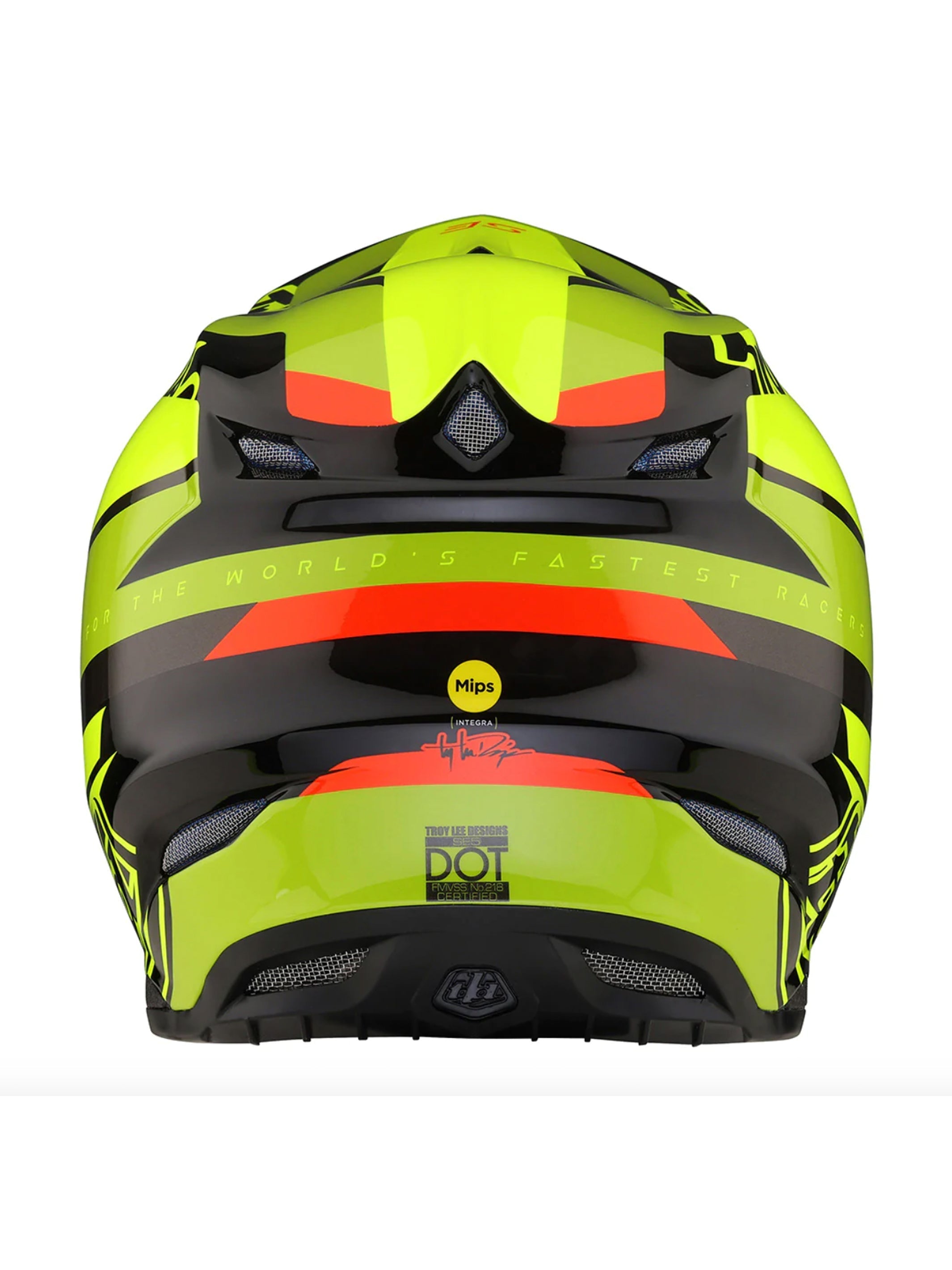 Troy Lee Designs Casco de Moto Se5 Carbon Mips Omega Negro / Amarillo Fluor - Rideshop