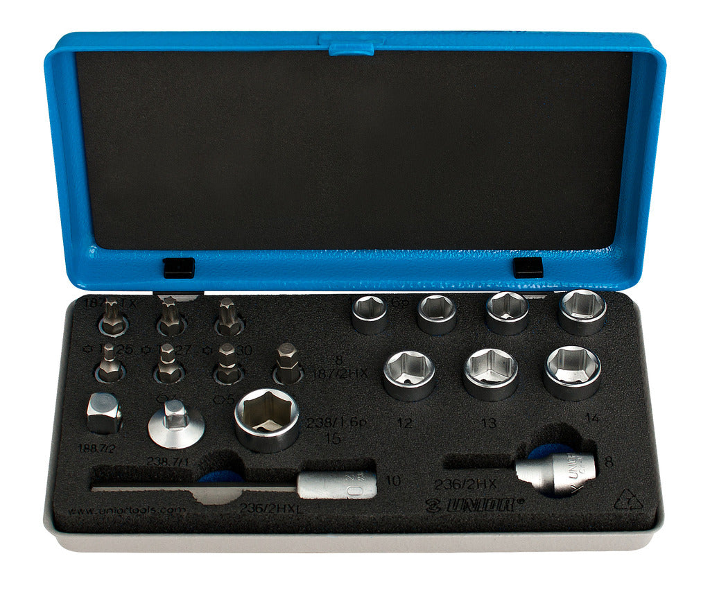 Unior Set Puntas Y Dados Chicharra 1/4-3/8 - Rideshop