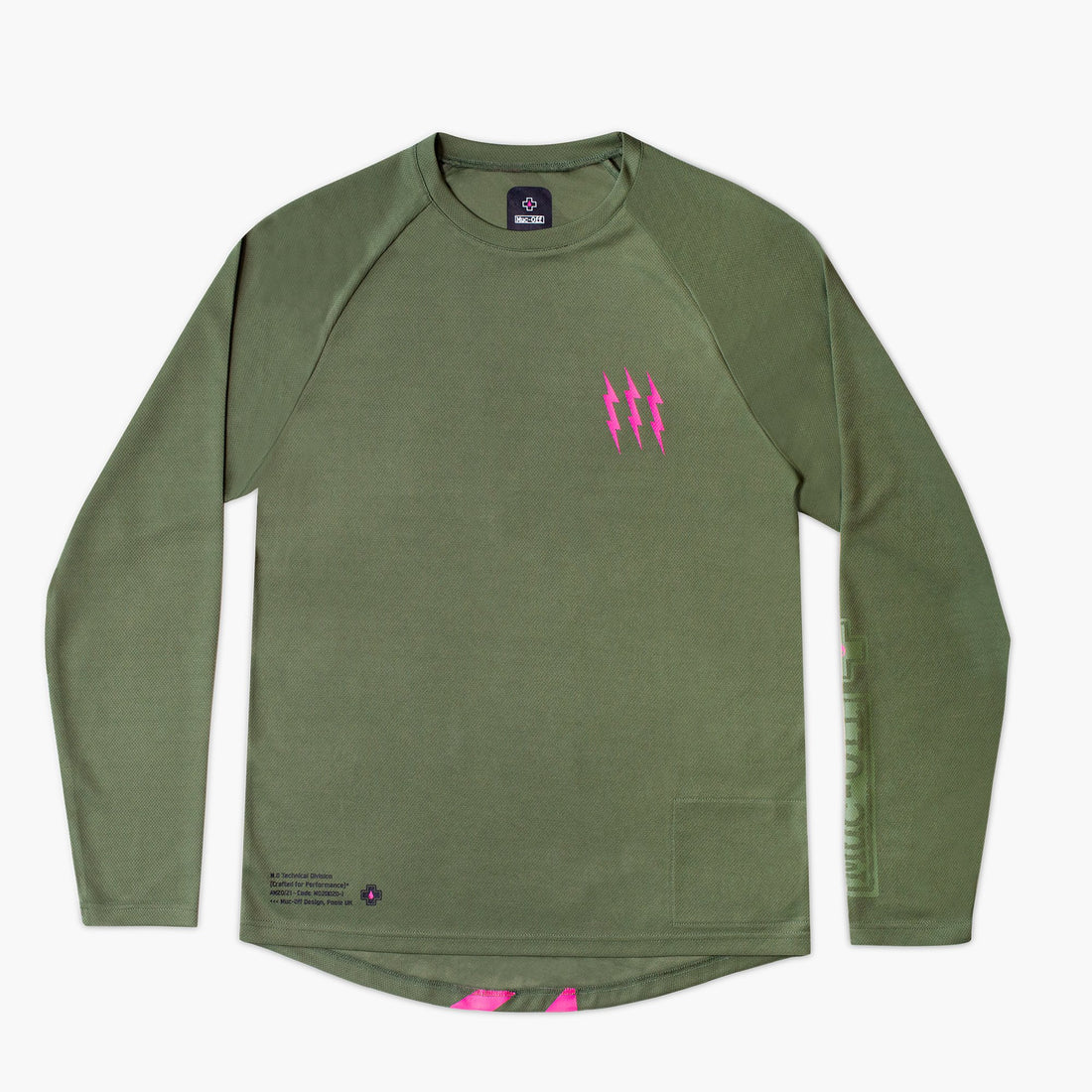 Muc-Off Jersey Long Sleeve Riders - Green - Rideshop