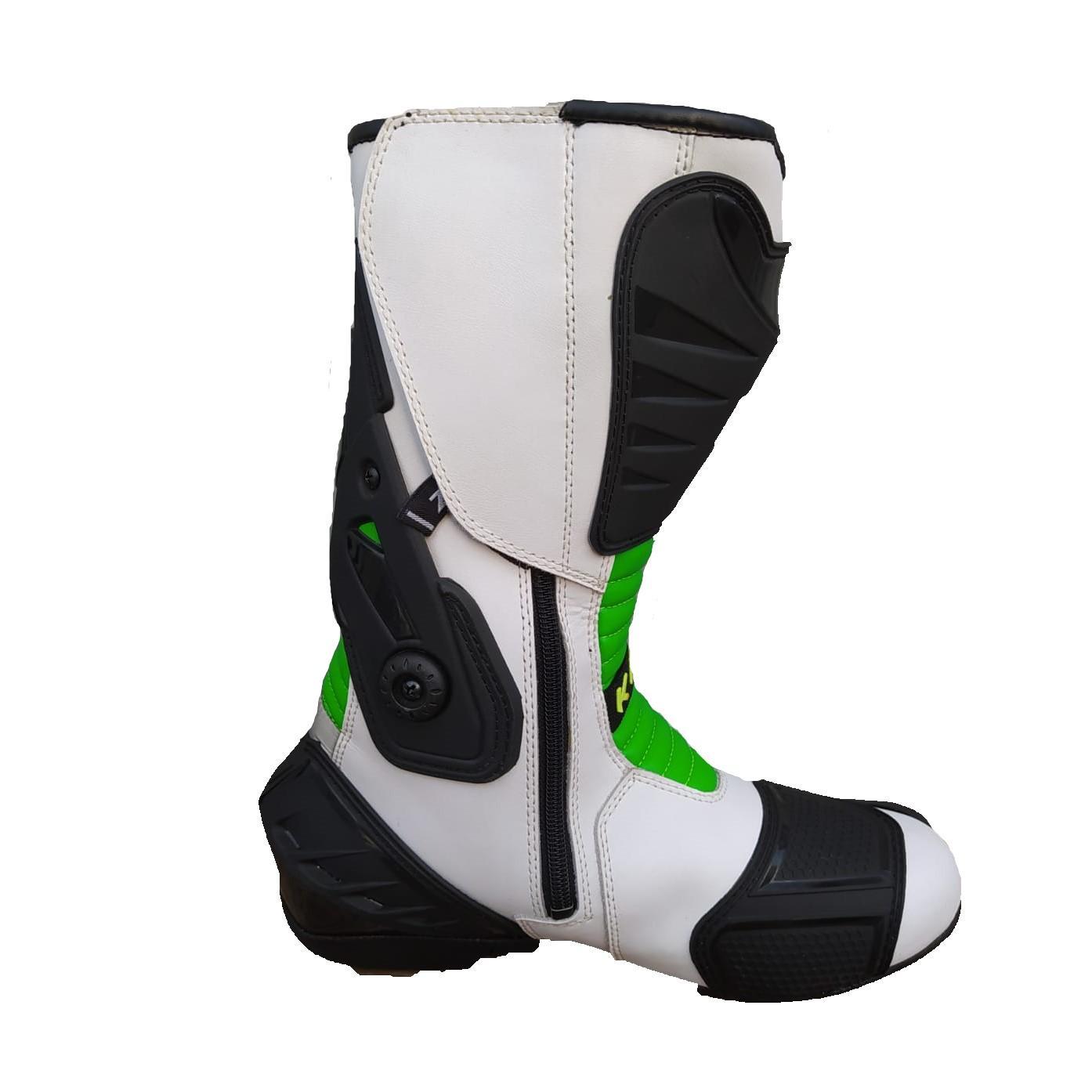 Botas Moto Kuwait Fluor Negro/ Verde Fluor KMZ - Rideshop