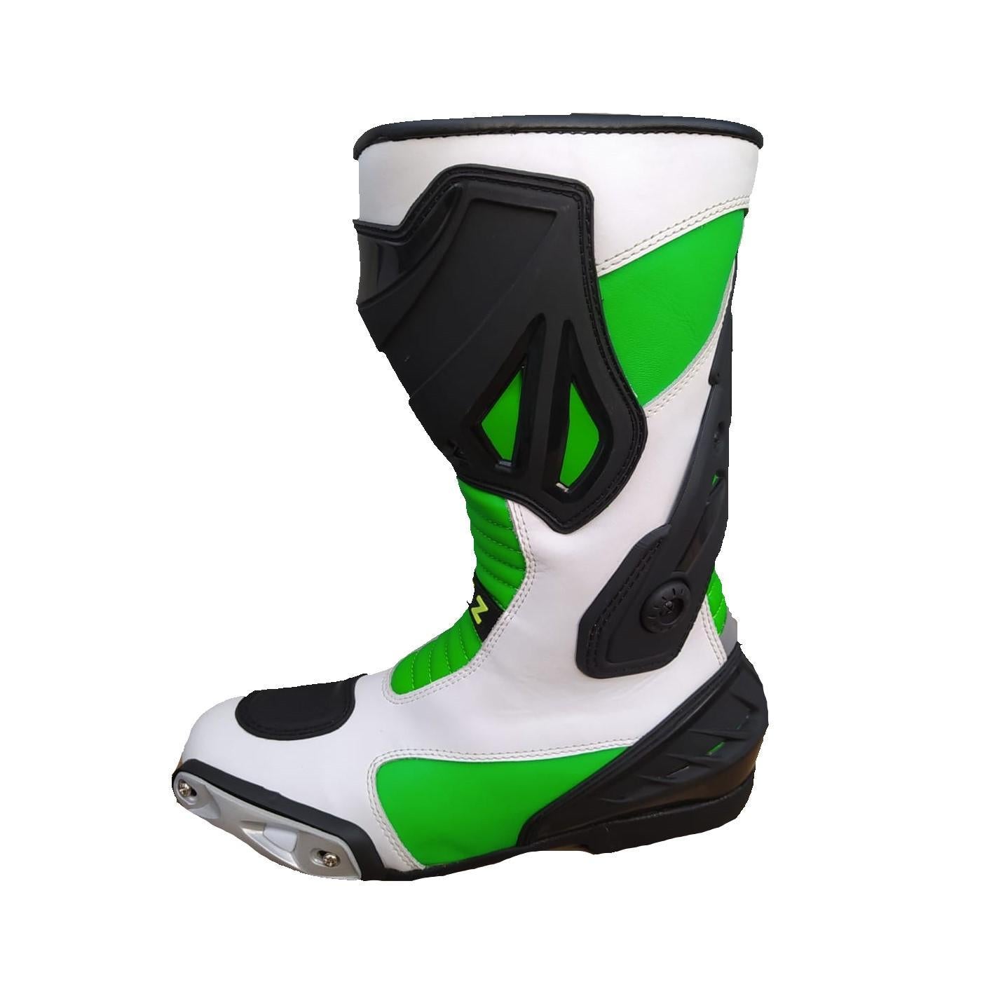 Botas Moto Kuwait Fluor Negro/ Verde Fluor KMZ - Rideshop