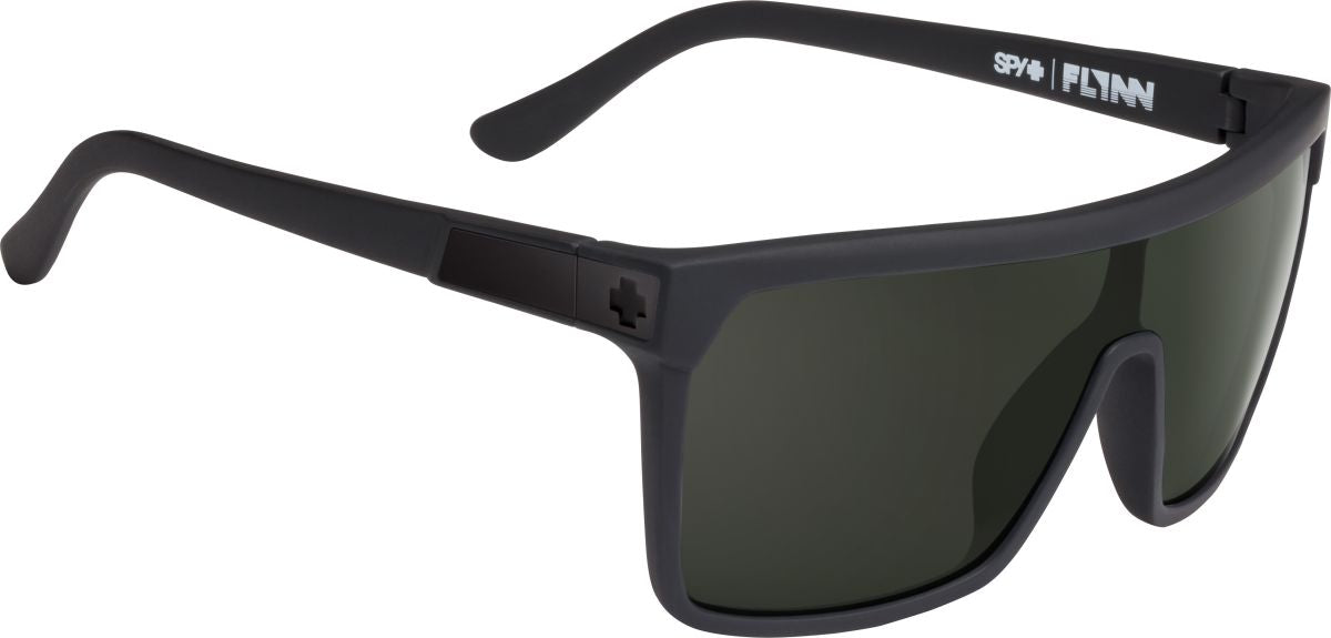SPY SUN Flynn Soft Matte Black - HD Plus Gray Green - Rideshop