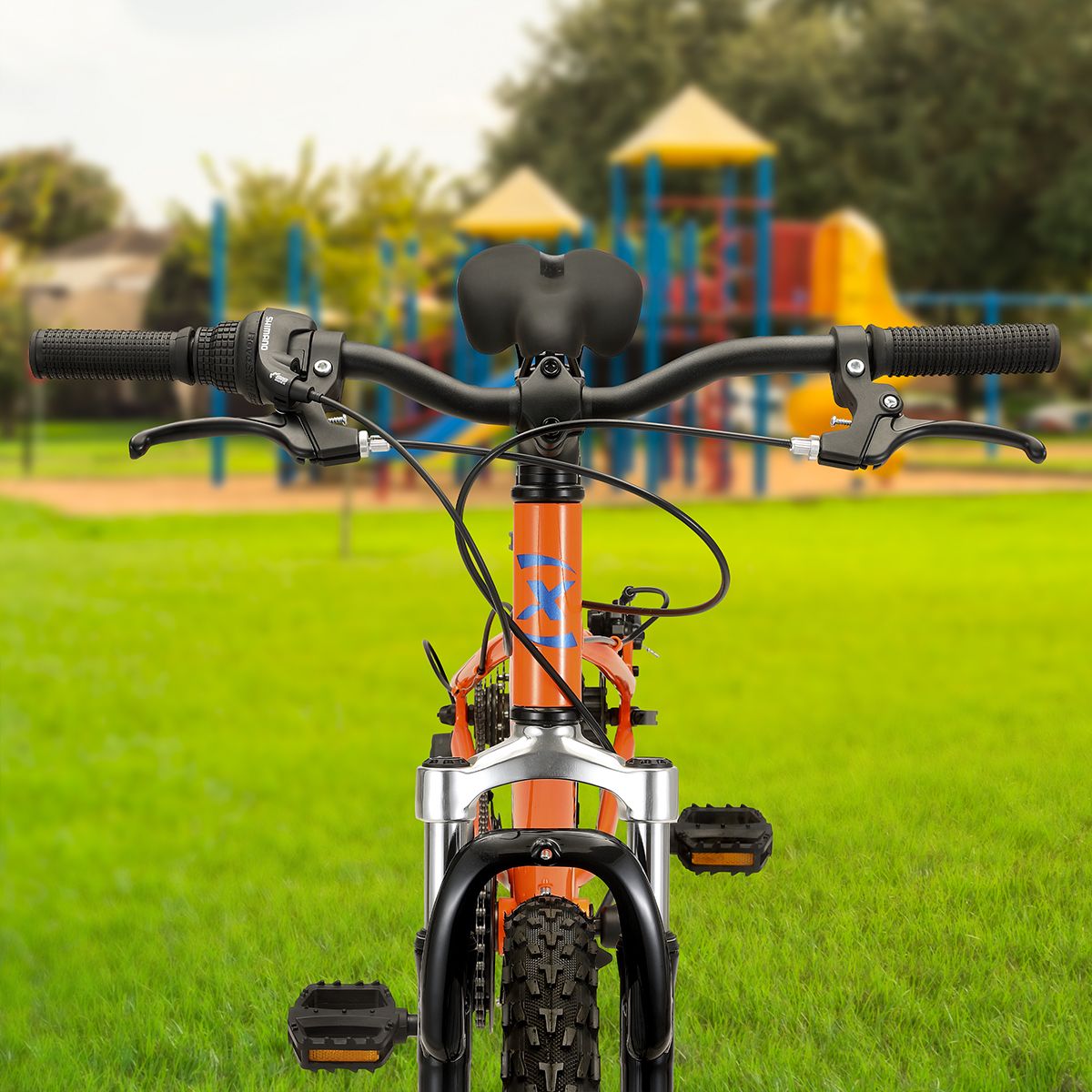 Oxford Bicicleta Infantil Drako Suspensión Aro 20 Naranja/Azul - Rideshop