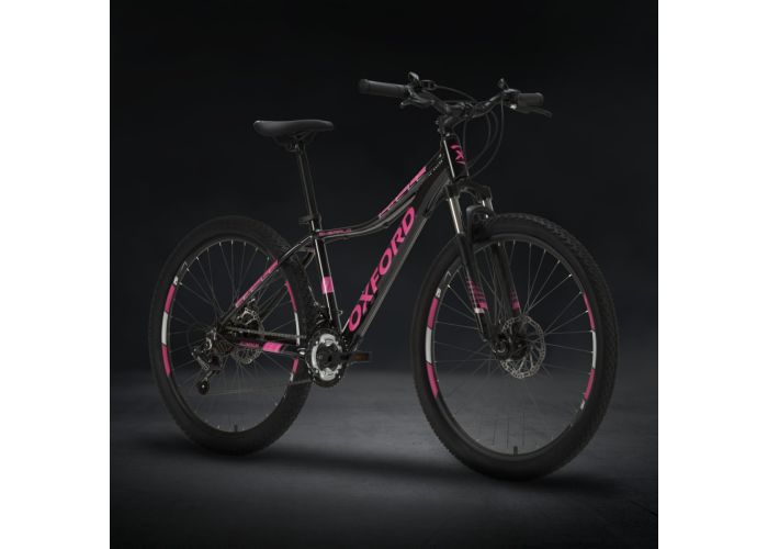 Oxford Bicicleta Emerald Mujer 18V Negro/Fucsia - Rideshop