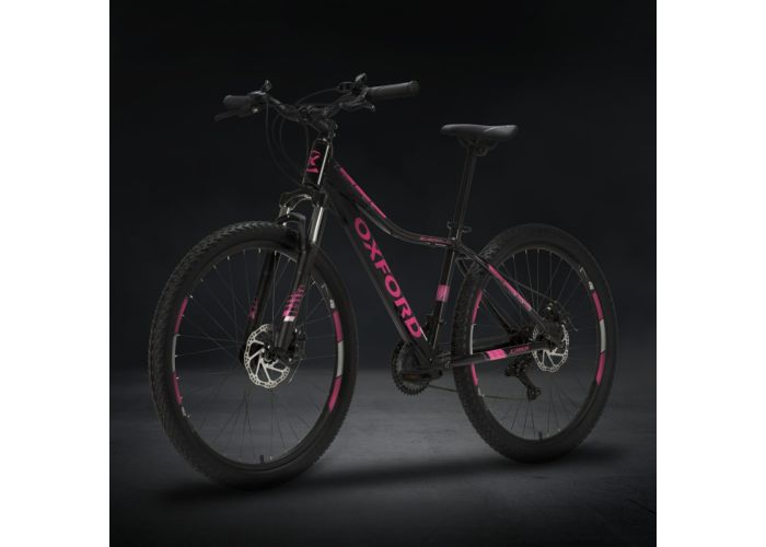 Oxford Bicicleta Emerald Mujer 18V Negro/Fucsia - Rideshop