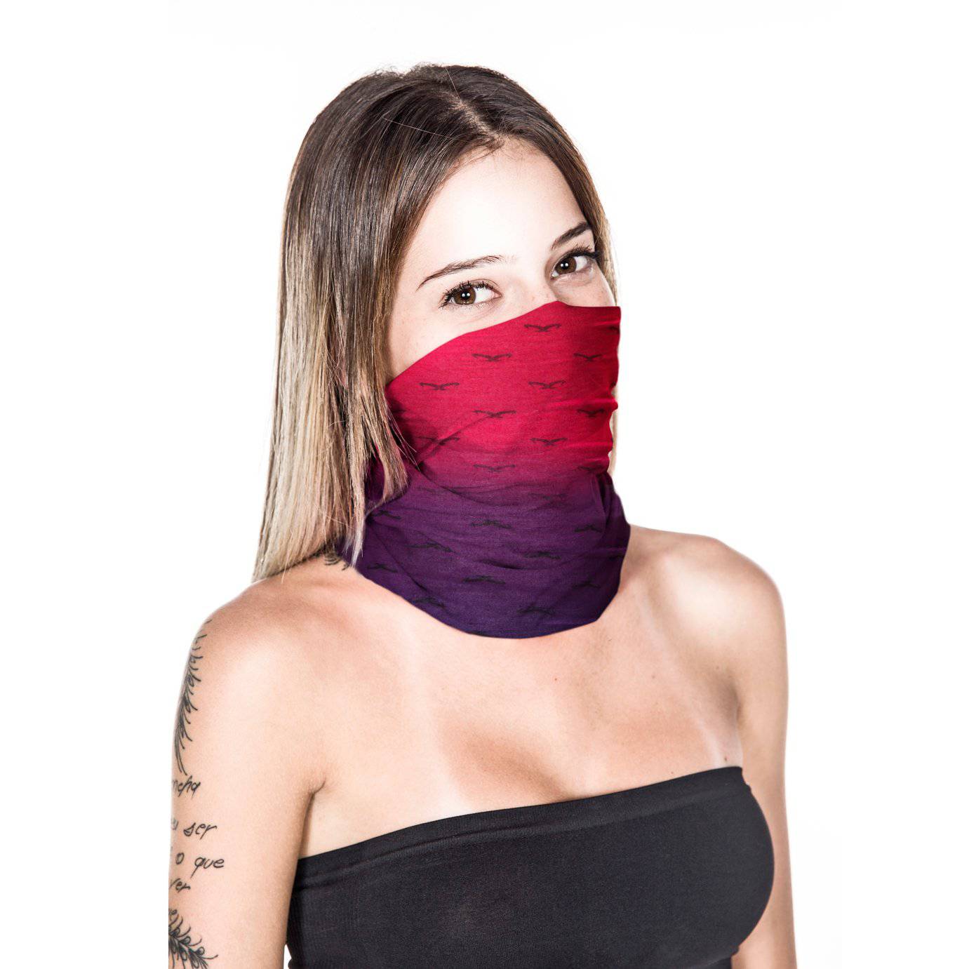 Bandana Multifuncional Protección UV E3 - Rosada/Morada - Rideshop