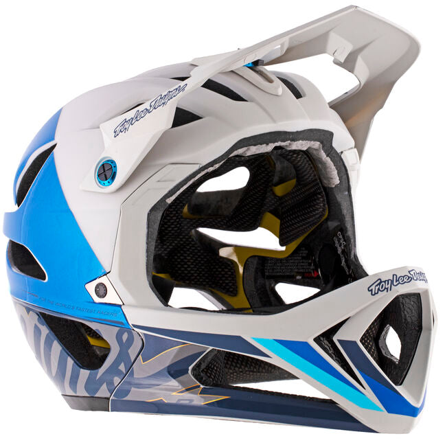 Troy Lee Designs Casco de Bicicleta Stage MIPS Nova Slate White/Blue 2022 - Rideshop
