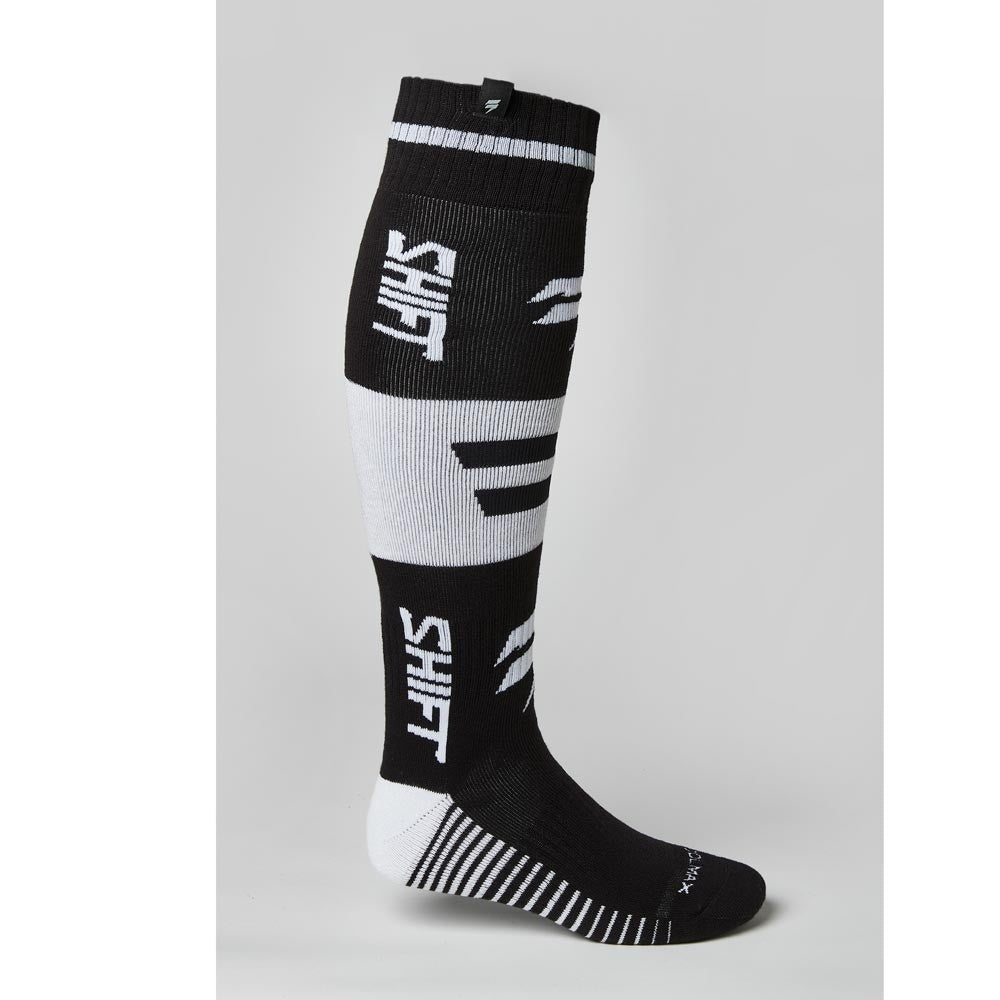 Shift Calcetines Moto Black Label Kinkg Negro/Blanco - Rideshop