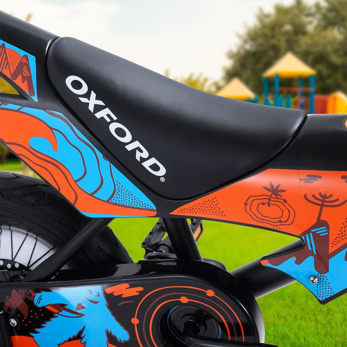 Bicicleta de Niños 12 Moto Bike 1v Negro/Naranja Oxford - Rideshop