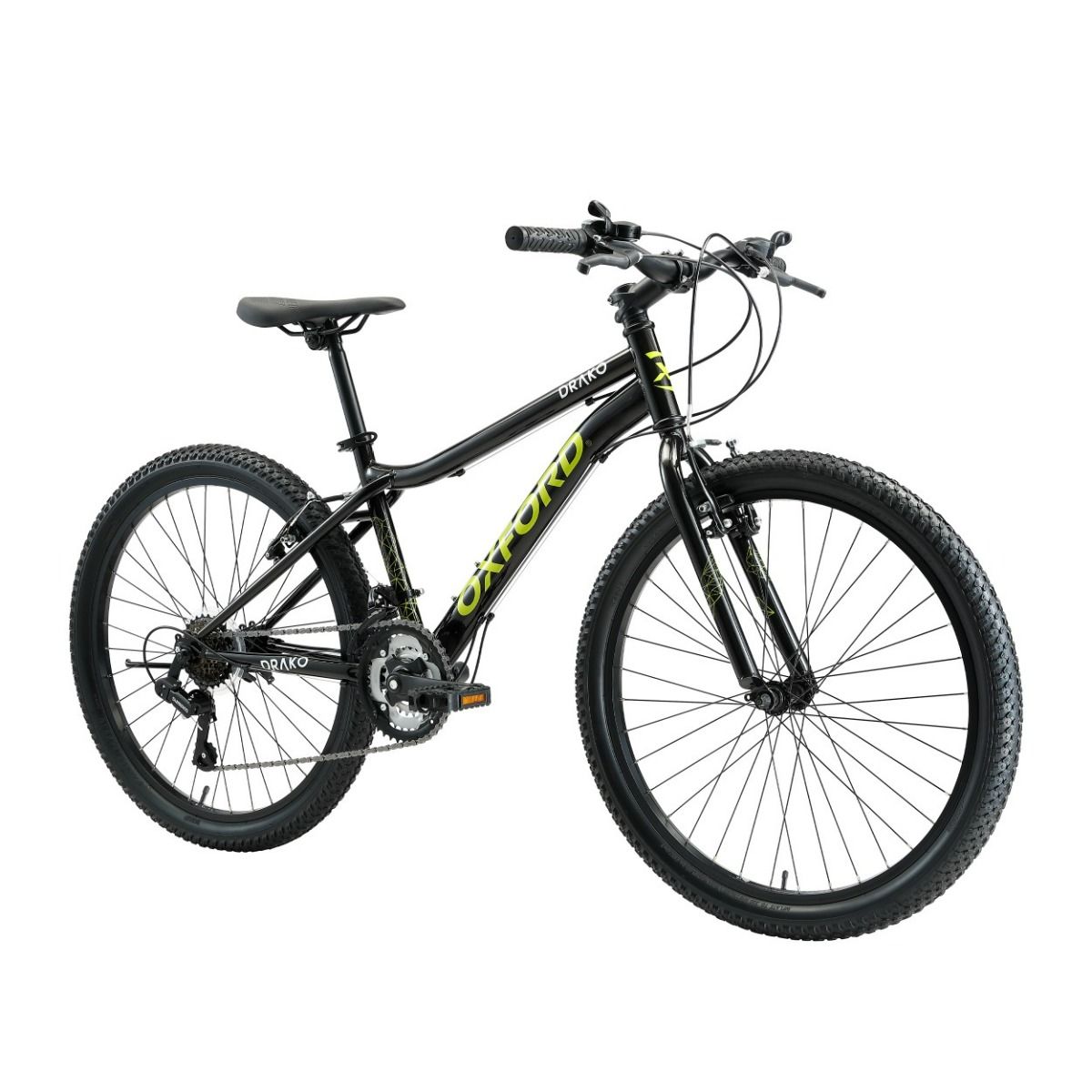 Oxford Bicicleta Infantil Drako Aro 24 Negro-Verde - Rideshop