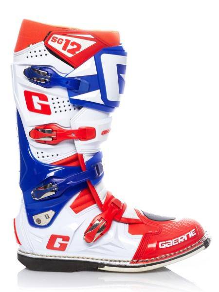 Botas de Moto Sg-12 Blanco Azul Rojo Gaerne - Rideshop