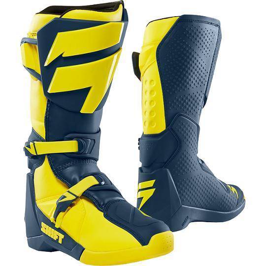 Botas Moto White Label Amarillo Azul Shift - Rideshop