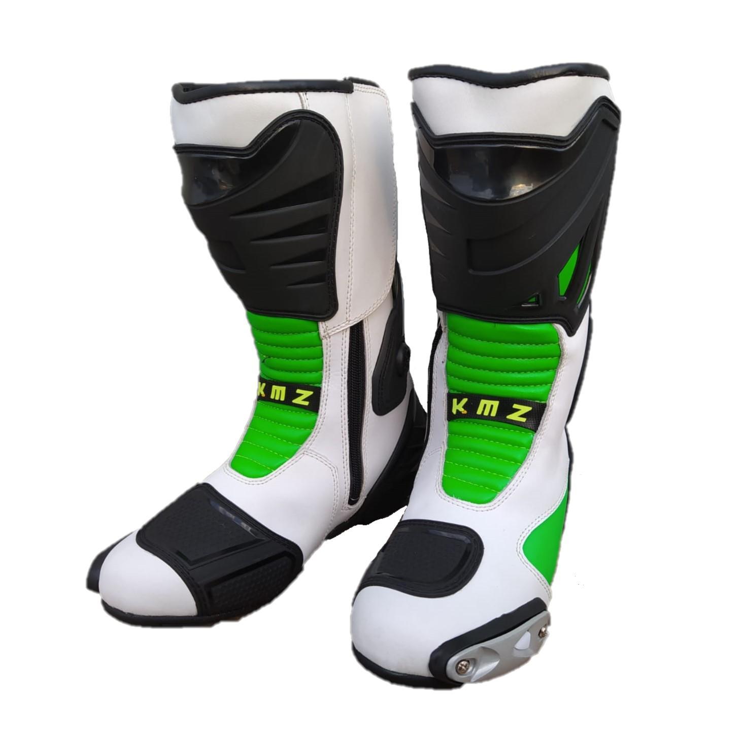 Botas Moto Kuwait Fluor Negro/ Verde Fluor KMZ - Rideshop