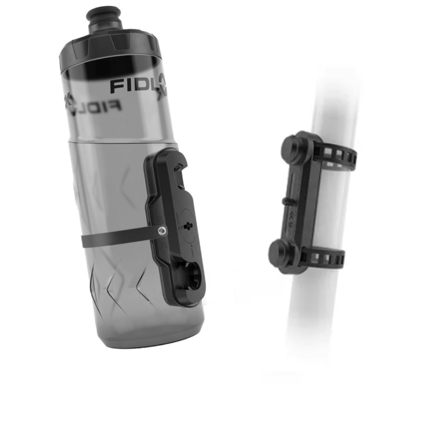 Botella De Agua Twist Set 600 ml Gris Fidlock + Strap Uni Base - Rideshop