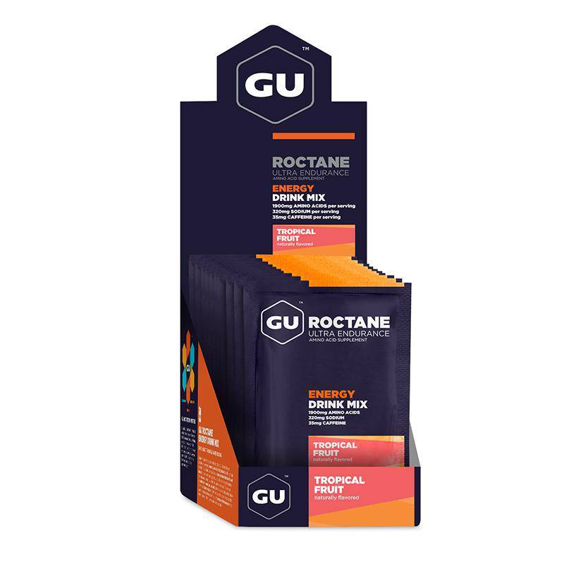 Box Roctane Energy Drink Mix, Tropical Fruit GU Energy - Rideshop