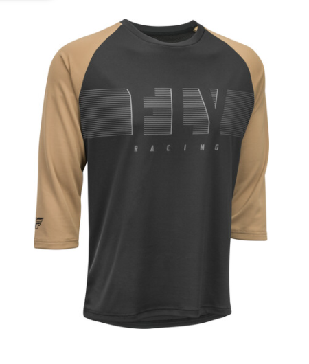 Polera de Bicicleta Ripa 3/4 Sleeve Negro/Khaki Fly Racing - Rideshop