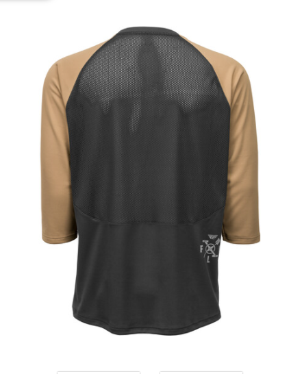 Polera de Bicicleta Ripa 3/4 Sleeve Negro/Khaki Fly Racing - Rideshop
