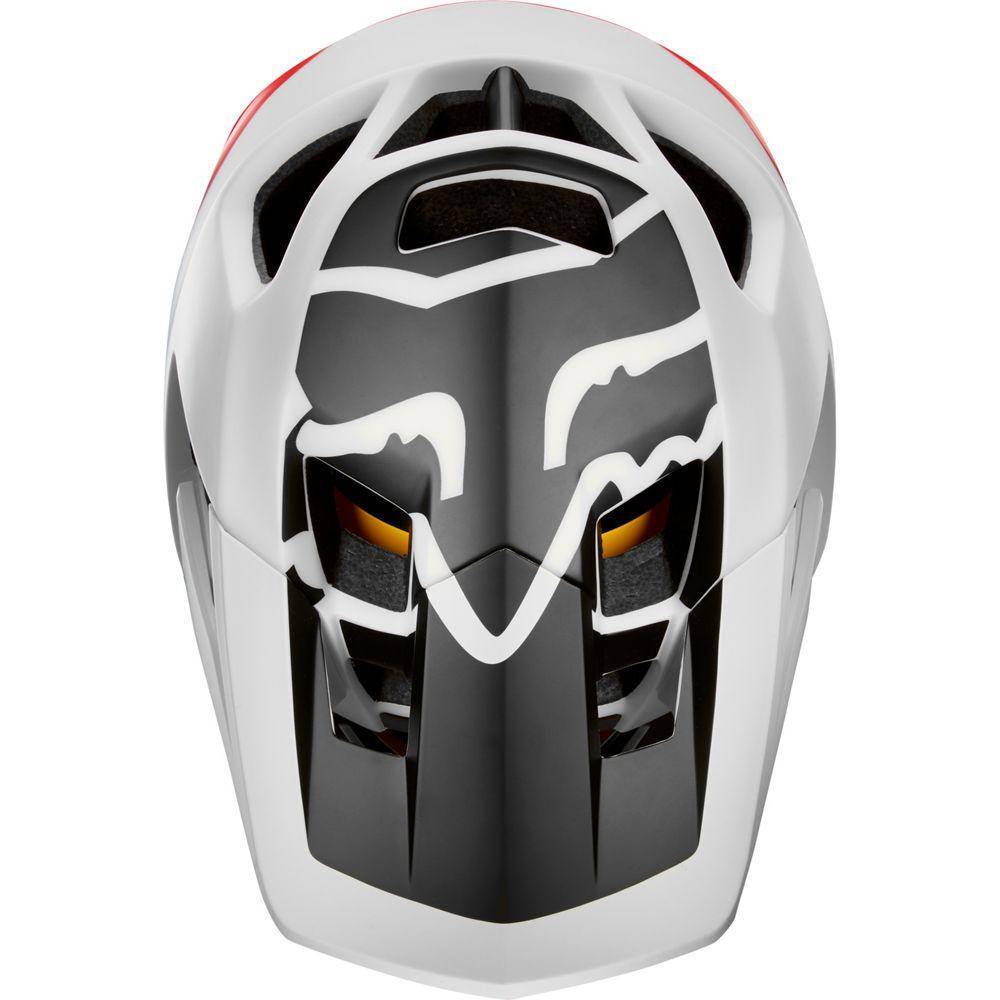 Casco Bicicleta Proframe Pistol Blanco Negro Rojo Fox Racing. - Rideshop