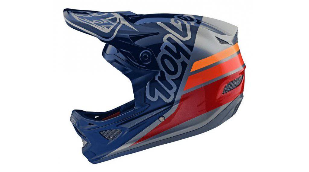 Casco D3 Fiberlite Silhouette Navy Silver Troy Lee - Rideshop