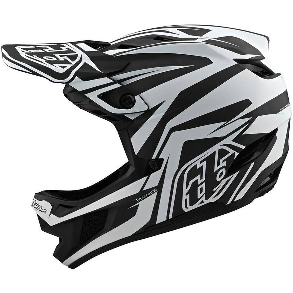 Casco D4 Carbon Slash Black White Troy Lee - Rideshop