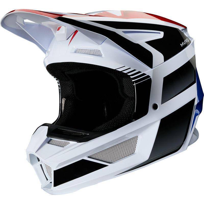 Casco Moto Niño V2 Hayl Azul/Rojo Fox Racing - Rideshop