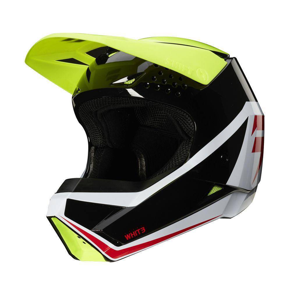 Casco Moto Niño White Label Race Amarillo Fluor 2020 Shift - Rideshop