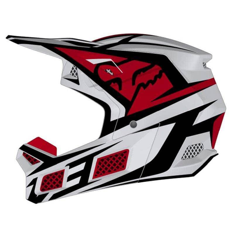 Casco Moto V3 Idol Rojo/Gris Fox Racing - Rideshop