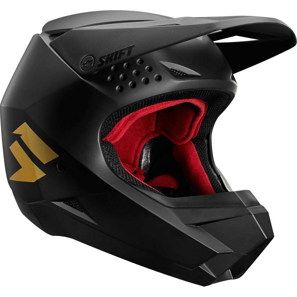 Casco Moto White Label Negro Dorado Shift - Rideshop