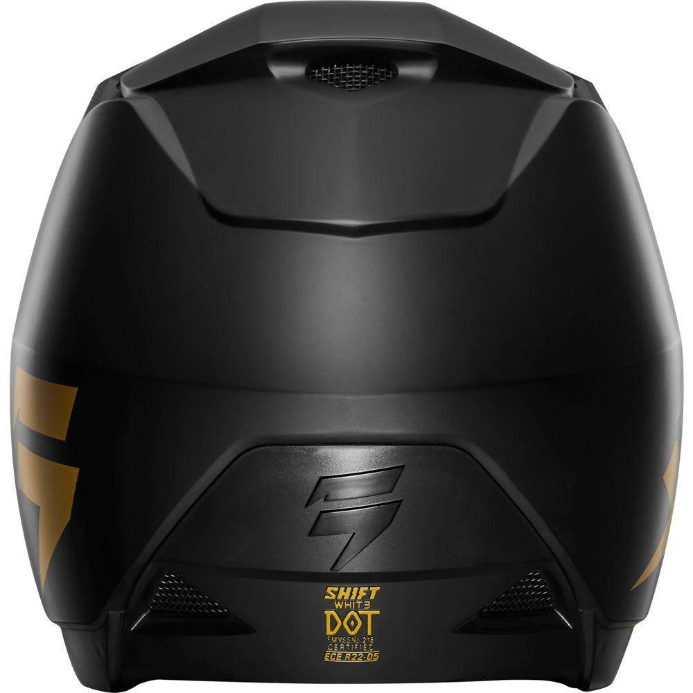 Casco Moto White Label Negro Dorado Shift - Rideshop