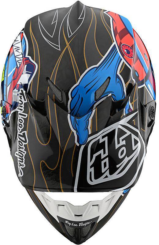 Casco Se4 Ece Carbon Eyeball Black/Red Troy Lee Designs - Rideshop