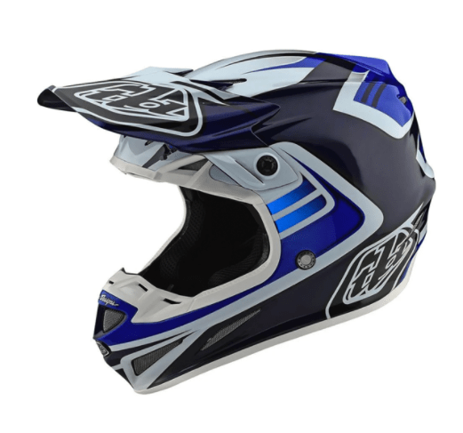 Casco Se4 Ece Carbon Flash Blue/White Troy Lee Designs - Rideshop