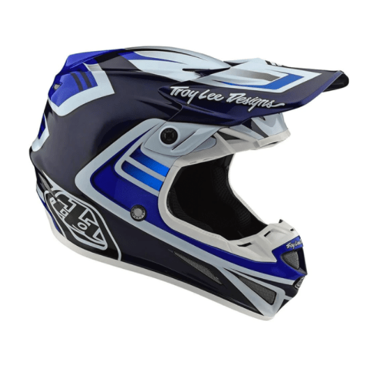Casco Se4 Ece Carbon Flash Blue/White Troy Lee Designs - Rideshop