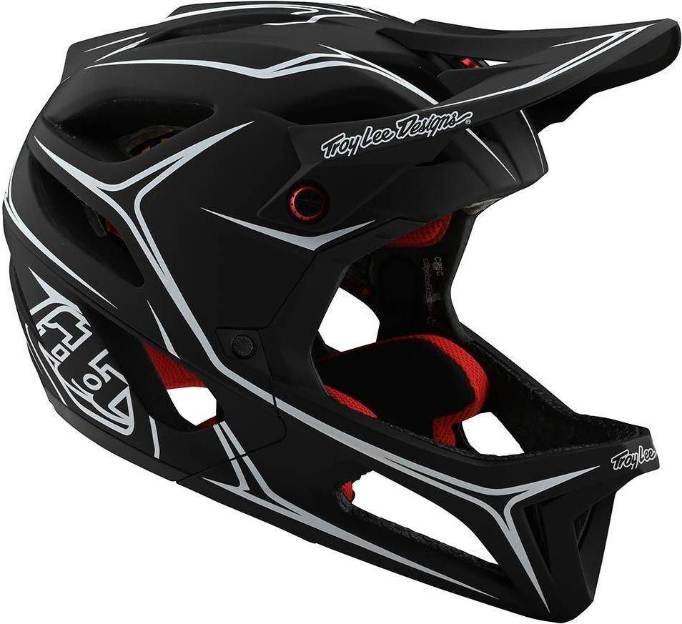 Casco Stage Pinstripe Black White Troy Lee Designs - Rideshop