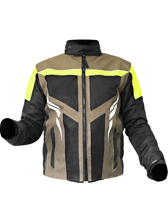 Chaqueta Hevik Ikaro Brown Yellow - Rideshop
