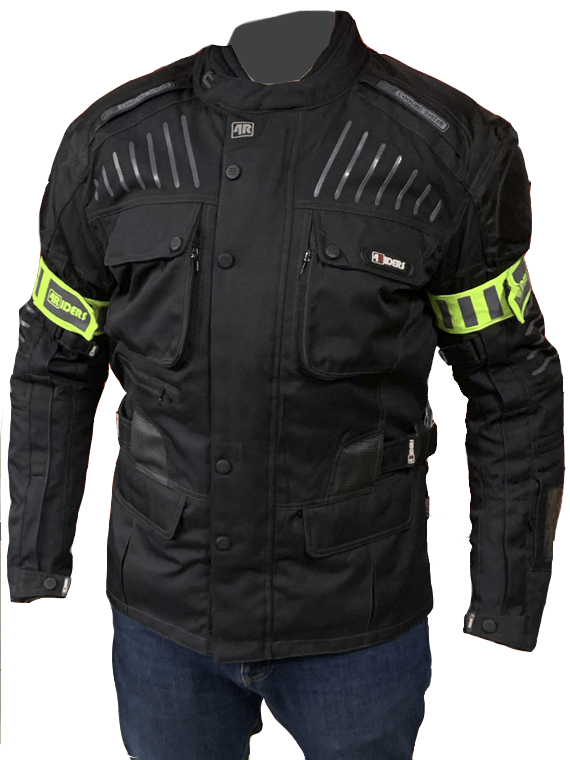 Chaqueta Neowell Textil Larga Reflectante Negra - Rideshop