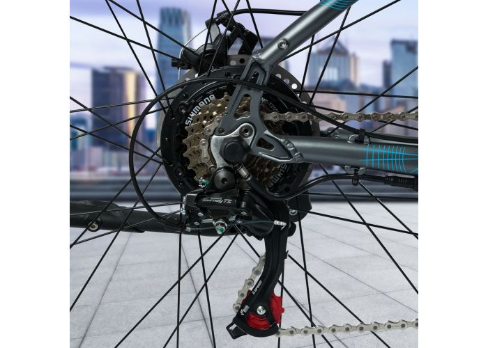 Oxford 27.5 Freeway 7V Grafito/Cyan - Rideshop