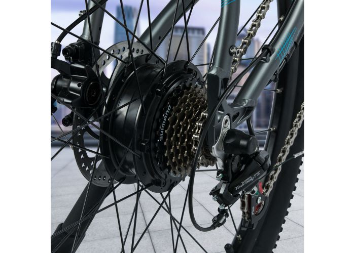 Oxford 27.5 Freeway 7V Grafito/Cyan - Rideshop