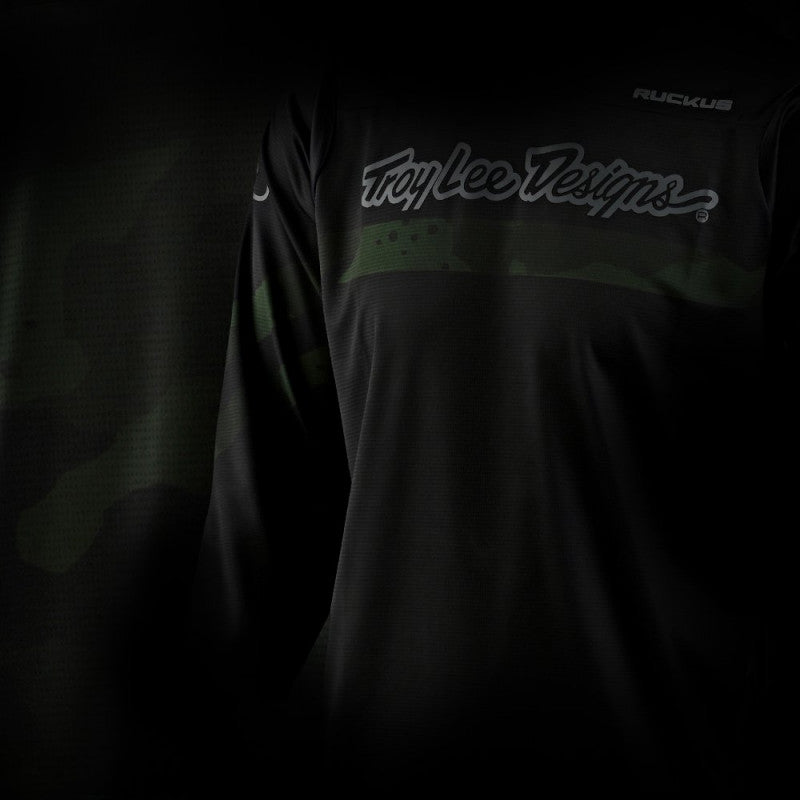 Polera Ruckus 3/4 Factory Camo Green / Black Troy Lee - Rideshop