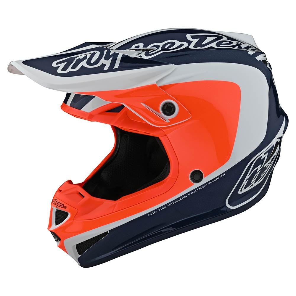 Casco de Moto Corsa Navy/Orange Se4 Troy Lee Designs - Rideshop
