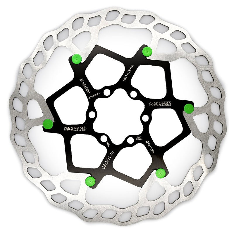 Disco de Freno Wave Floating 180mm Verde Galfer Bike - Rideshop