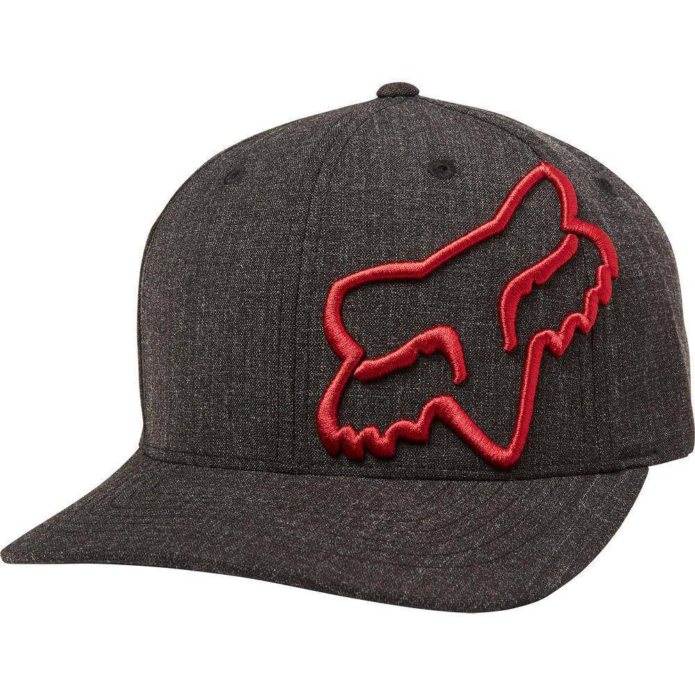 Gorro Lifestyle Flexfit Clouded Negro Rojo Fox Racing - Rideshop